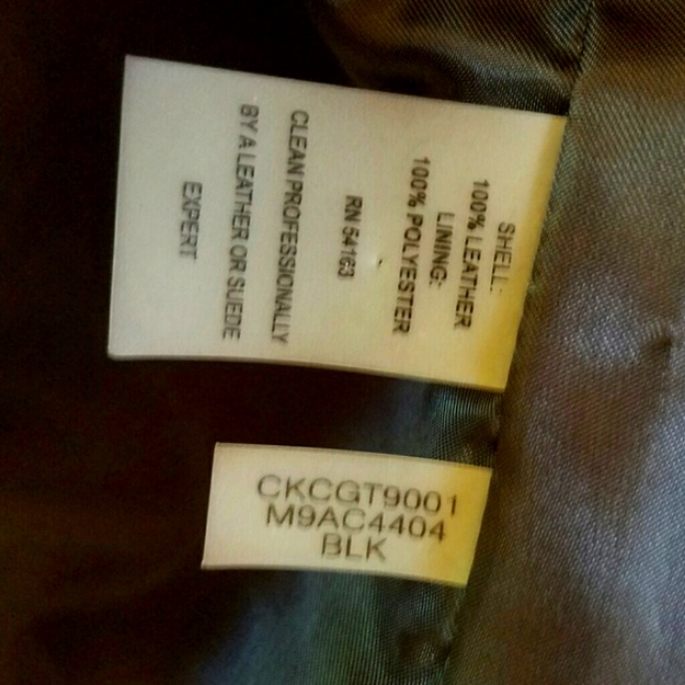 Calvin Klein Supple Black Leather Jacket Blazer with Pockets - Picture 6 of 8